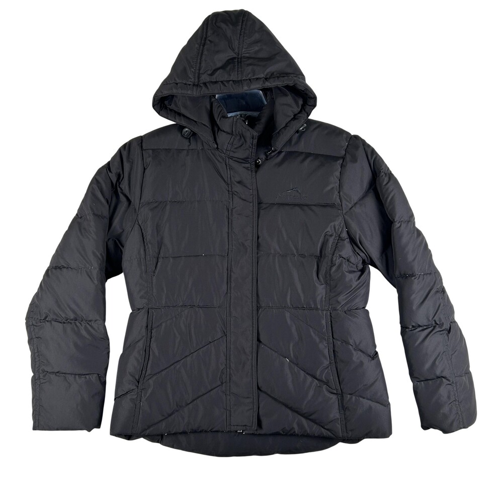 Polar Edge Jacket Womens Medium Black Hooded Down Puffer Insulated Ski Coat